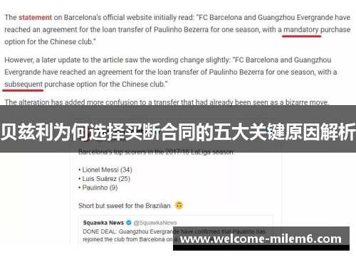 贝兹利为何选择买断合同的五大关键原因解析 贝兹利为何选择买断合同的五大关键原因解析