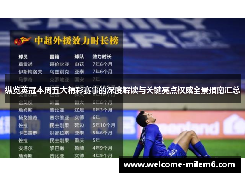 纵览英冠本周五大精彩赛事的深度解读与关键亮点权威全景指南汇总